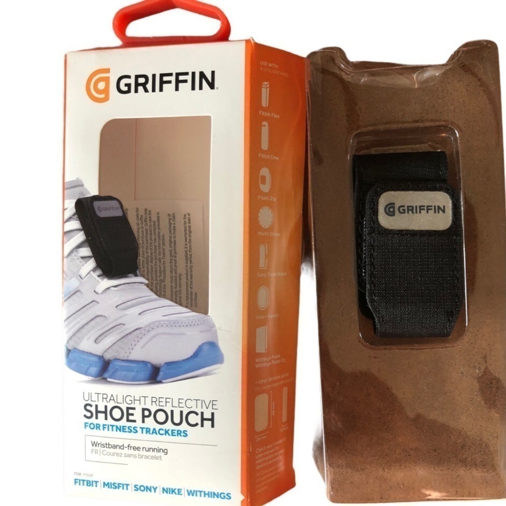 NIB Griffin Shoe Pouch For Fitness Tracker Black Running Walking Uni-Sex